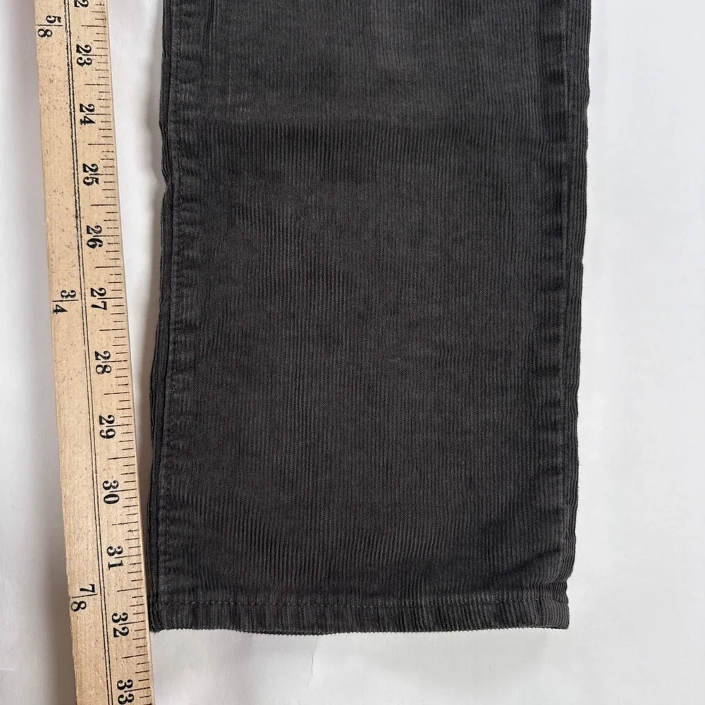 J Crew Mens Pants 34x34 Gray 484 Slim Fit Corduroy Flat Front Casual Preppy